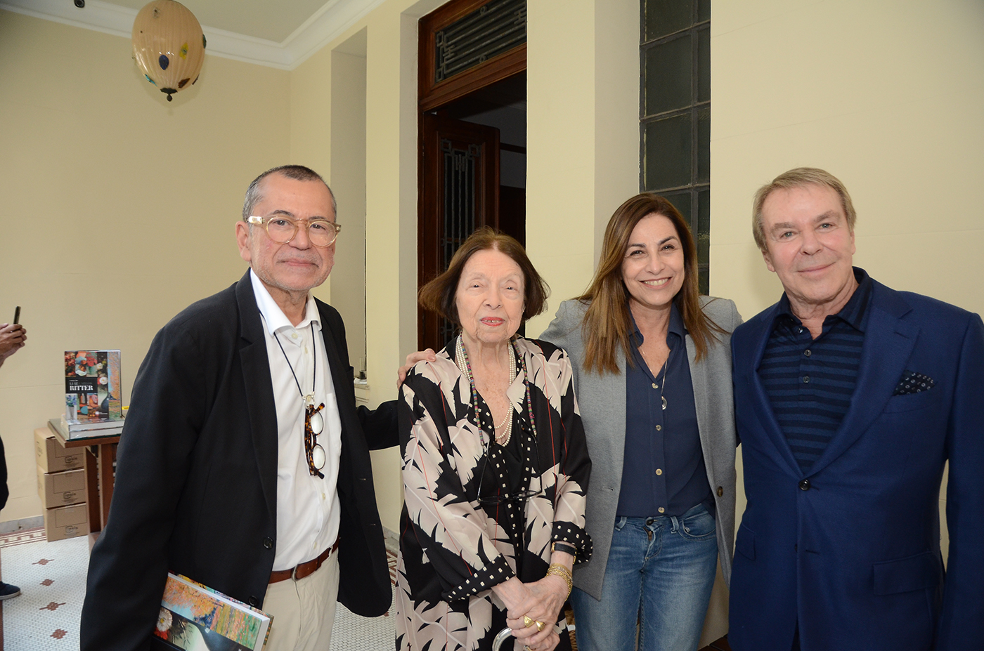 Gonçalo Ivo, Nélida Piñon, Denise Esquenazi e Luiz Carlos Ritter