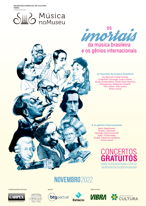 Os Imortais da Música Brasileira e os g6enios internacionais - arte