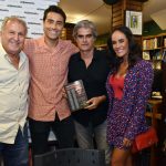 Zico, Ricardo e Francisca Pereira com o autor Luís Miguel Pereira