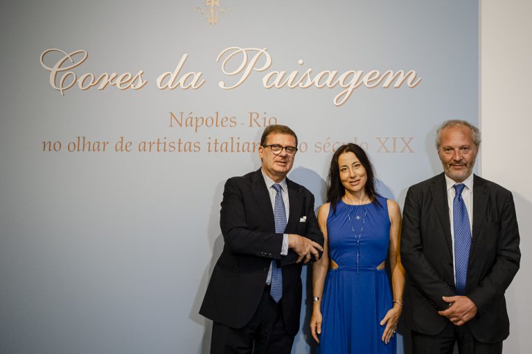 Embaixador da Itália em Brasília Francesco Azzarello, Livía Rapini e o Cônsul da Itália Massimiliano Lacchini