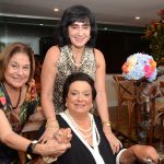 Luciana Motta, Maria Amélia Barreto e a aniversariante Christina Veras