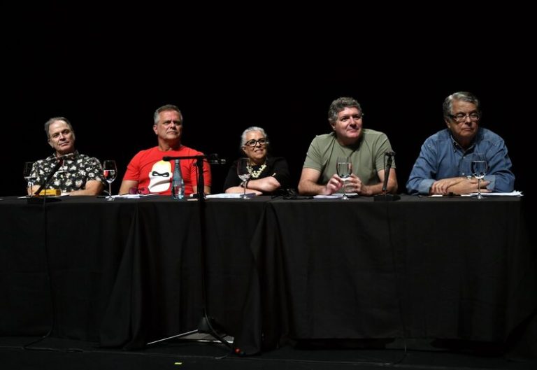 _DSC7062 Aloísio de Abreu , Leonardo Franco , Guida Vianna , Fabio Villa Verde e Flavio Marinho - LEITURA - JUNHO 2023 - CG