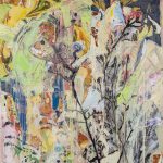 Limoeiros do Paraíso para a Túnica do Ornitólogo IX, 2023 Colagem e óleo sobre papel 105 x 100 cm