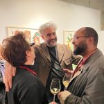 Ana Durães com o pintor português Antonio Faria e Jordan Alves