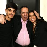 Edu Lobo com seus netos Eduardo e Beatriz