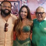 Xande de Pilares, Musa Renata Frisson e o presidente da escola,  Jayder Soares