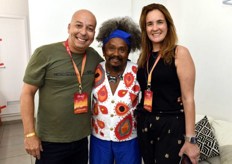 Peck Mecenas , Chico César e Patricia Lins e Silva