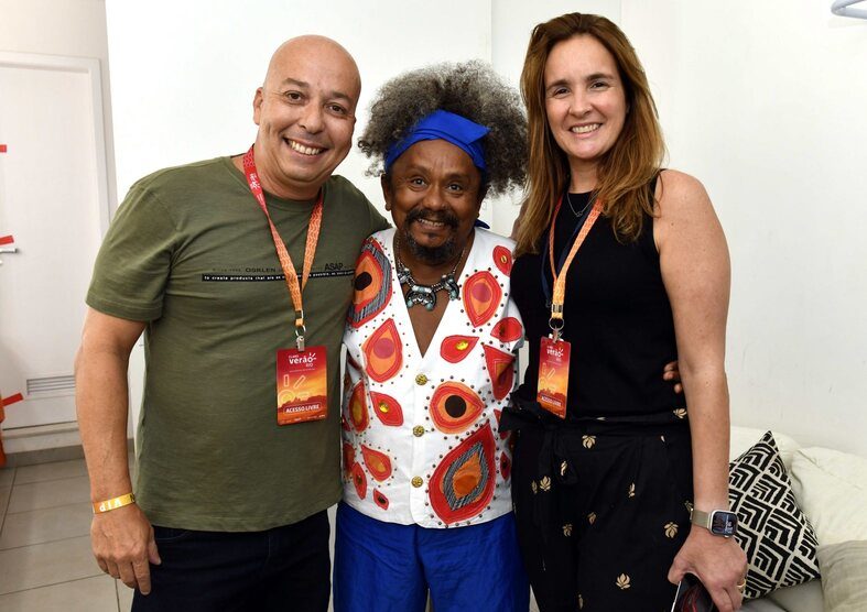 Peck Mecenas , Chico César e Patricia Lins e Silva