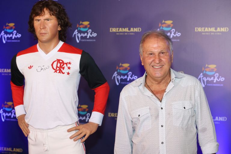 Inaugurada estátua de Zico no Dreamland Museu de Cera no AquaRio