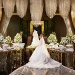 noiva sozinha salão