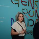 A curadora Clarissa Diniz com o pintor Luiz Zerbini