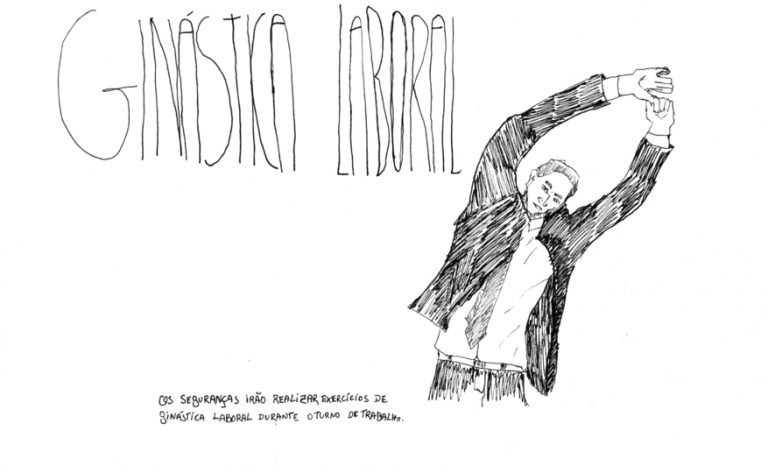 Ginástica laboral, 2022, nanquim sobre papel, 30,5 x 39 cm. (1)