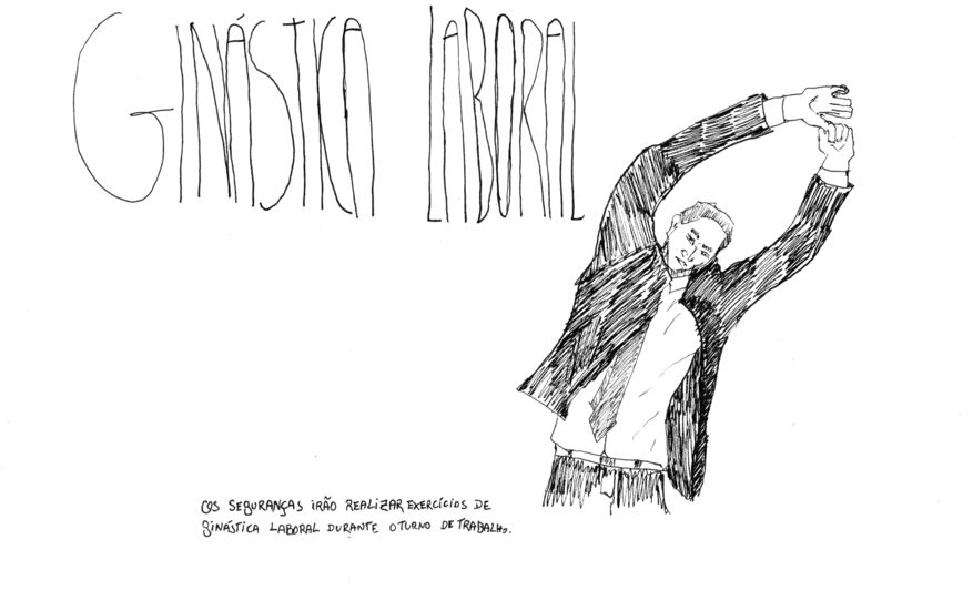 Ginástica laboral, 2022, nanquim sobre papel, 30,5 x 39 cm. (1)