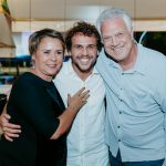 Giulia Gam, Theo Bial e Pedro Bial