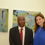 O curador Edson Cardoso e a artista plástica Laura Figueiredo-Brandt