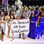 Protesto de integrantes do Boi Caprichoso