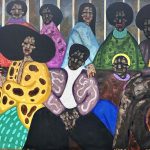 Reunião de família, acrílica e óleo sobre tela