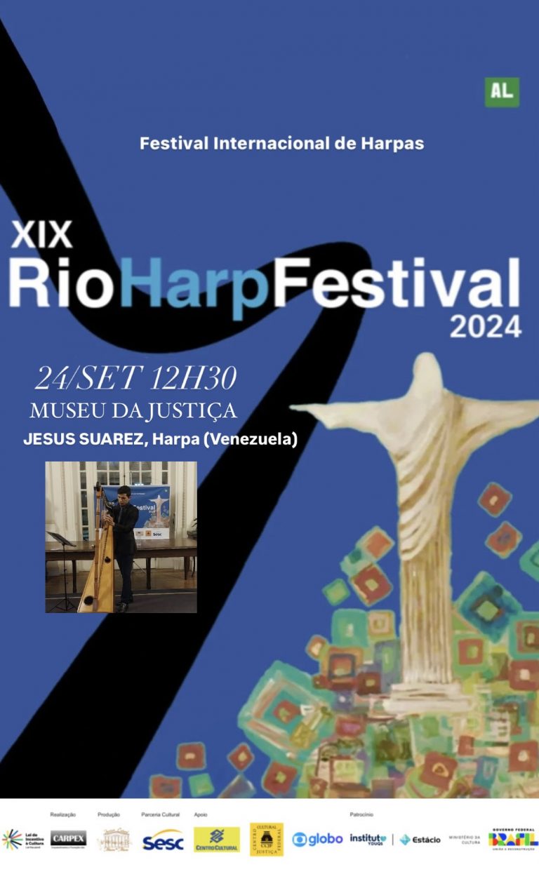 XIX RioHarpFestival: Apresentações Hoje no Museu da Justiça e Espaço Cultural Arte Sesc