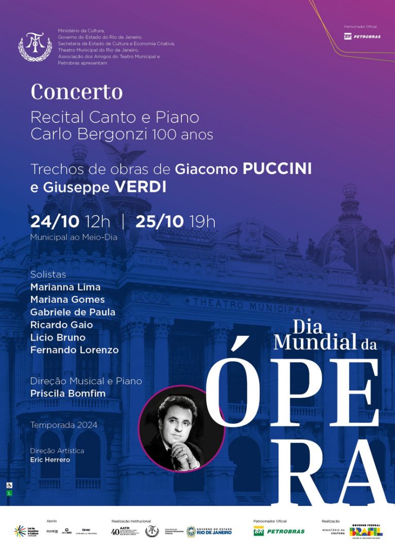 Theatro Municipal do Rio de Janeiro Celebra o Dia Mundial da Ópera com Recitais de Canto e Piano