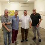 chico gouvea, paulo reis, artista geraldo rosales e helcios pitanguy