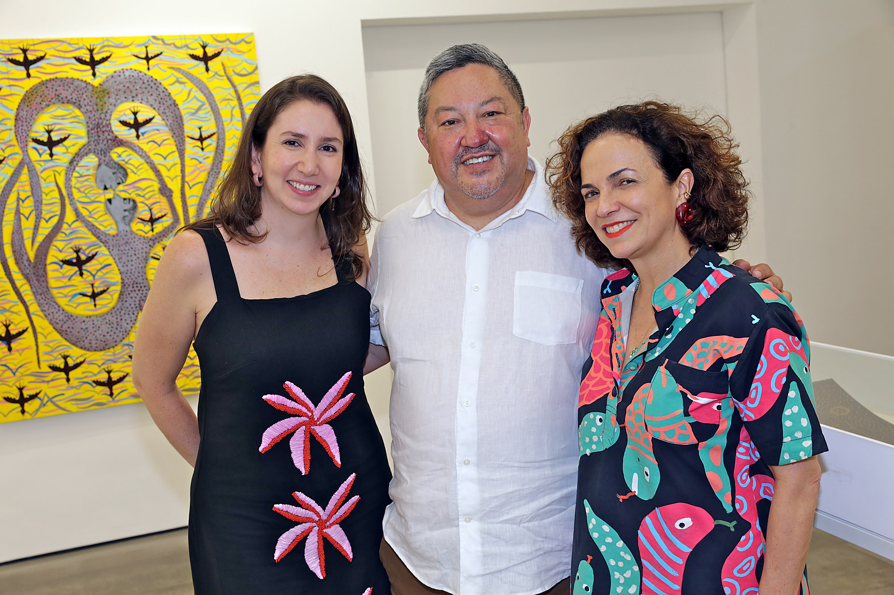Raquel Rodriges, Rosa Moreira e o Artista Geraldo Rosales