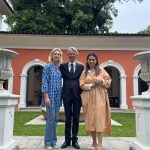 Os embaixadores da França Emanuel Lenin e Geraldine com Elis Valadares