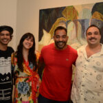 Os artistas Fogo, Vera Schueler e Rena Machado com o curador Fabricio Faccio