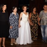 Roda de saudações e orações antes da peça