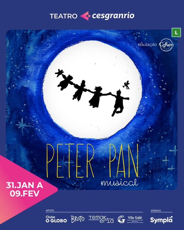 Peter Pan, no Teatro Cesgranrio