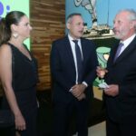 Ricardo Alves entre Bianca Alves e Massimiliano Iacchini