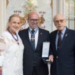 Luiz Felipe Francisco entre Cristina e Claudio Aboim