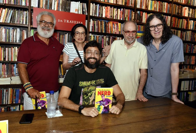Adair Rocha, Maria Lucia Rangel, Fernando Caruso, Sergio Augusto e Geraldinho Carneiro