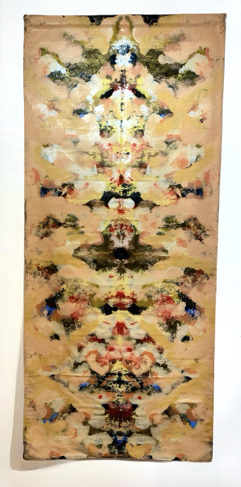 Rorschach n.1“ pintura acrílica s_tecido 200x70cm 2004