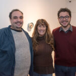 Fabricio Faccio e Myriam Glatt com o curador Shannon Botelho