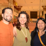 O Dj Man, Érika Nascimento e Sandra Benites (Diretora de Artes Visuais da Funarte)