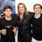 Beth Ferrante e netos Lucas e Theo