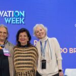 Maria Cecilia Almeida e Silva (reitora Pró-Saber), Luiza Helena Trajano e Lilly Clark (diretora Rio Innovation Week)