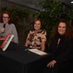 As palestrantes Camila Perlingeiro, Claudia Calirman e Katia Maciel