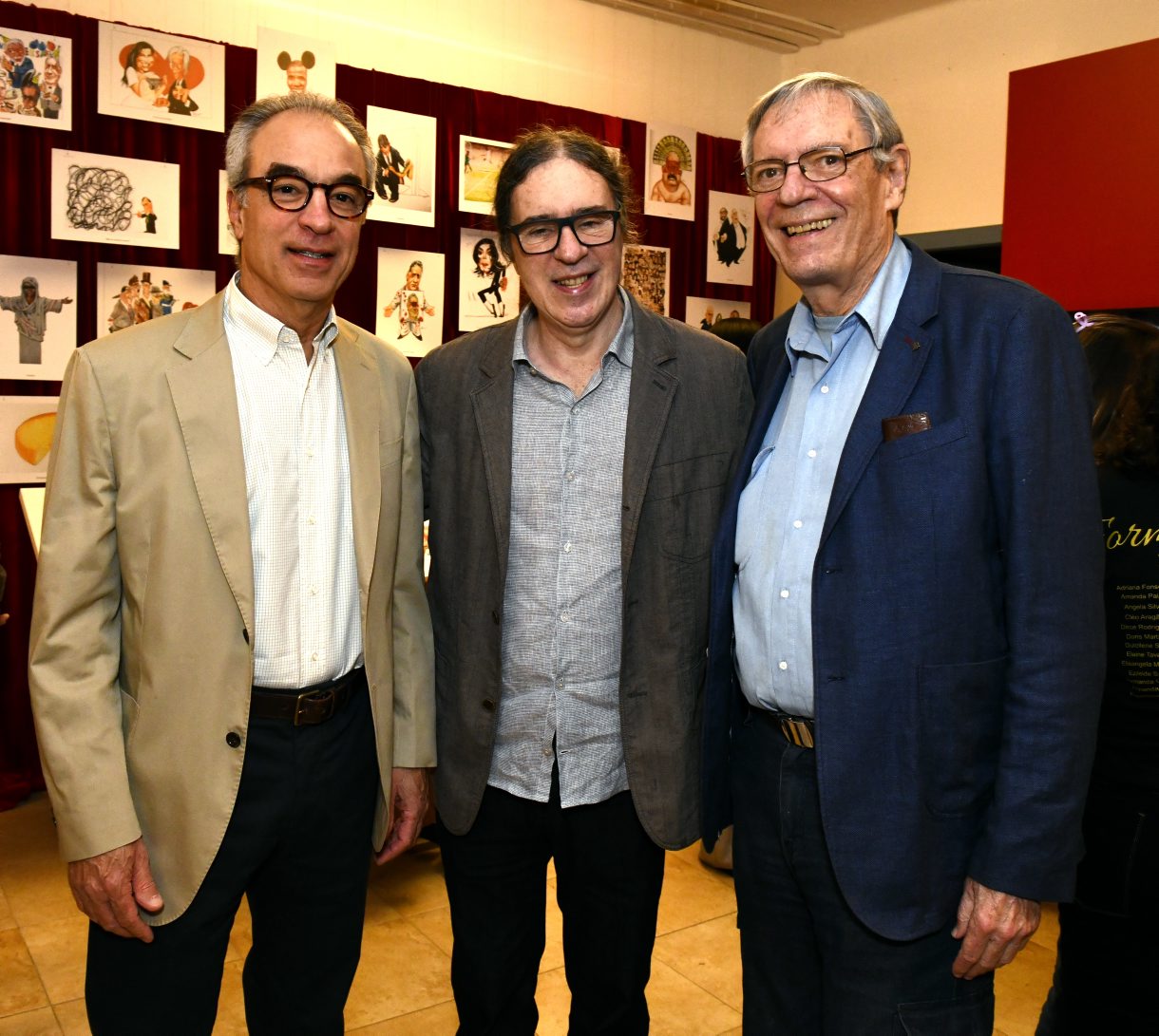 João Roberto Marinho, Geraldinho Carneiro e Chico Caruso
