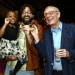 Fernando Caruso sua filha Adama e o avô Chico Caruso