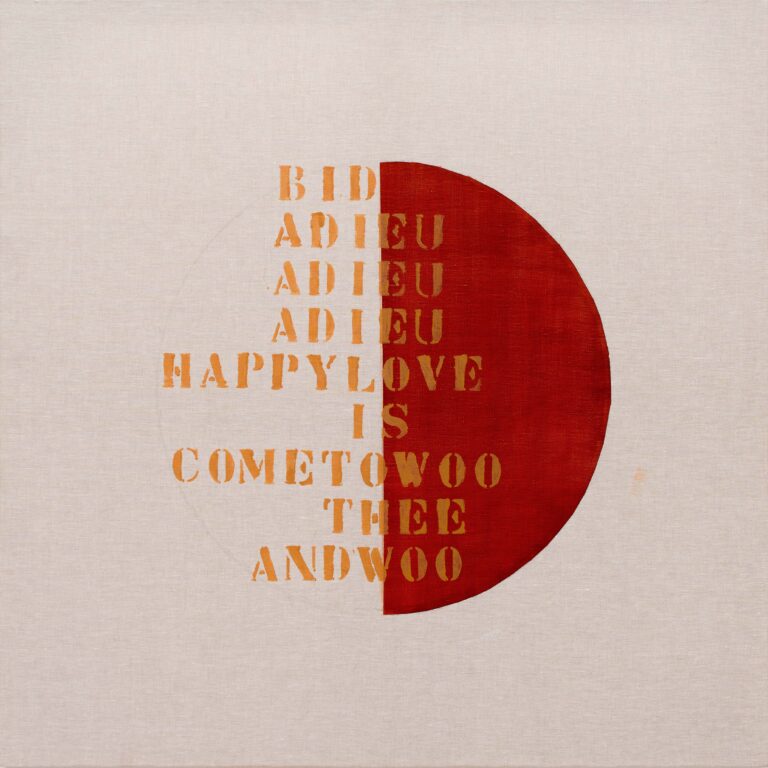 I, 2025 Série James Joyce Music A partir do poema Bid Adieu Acrílica sobre linho 100 x 100 x 5 cm