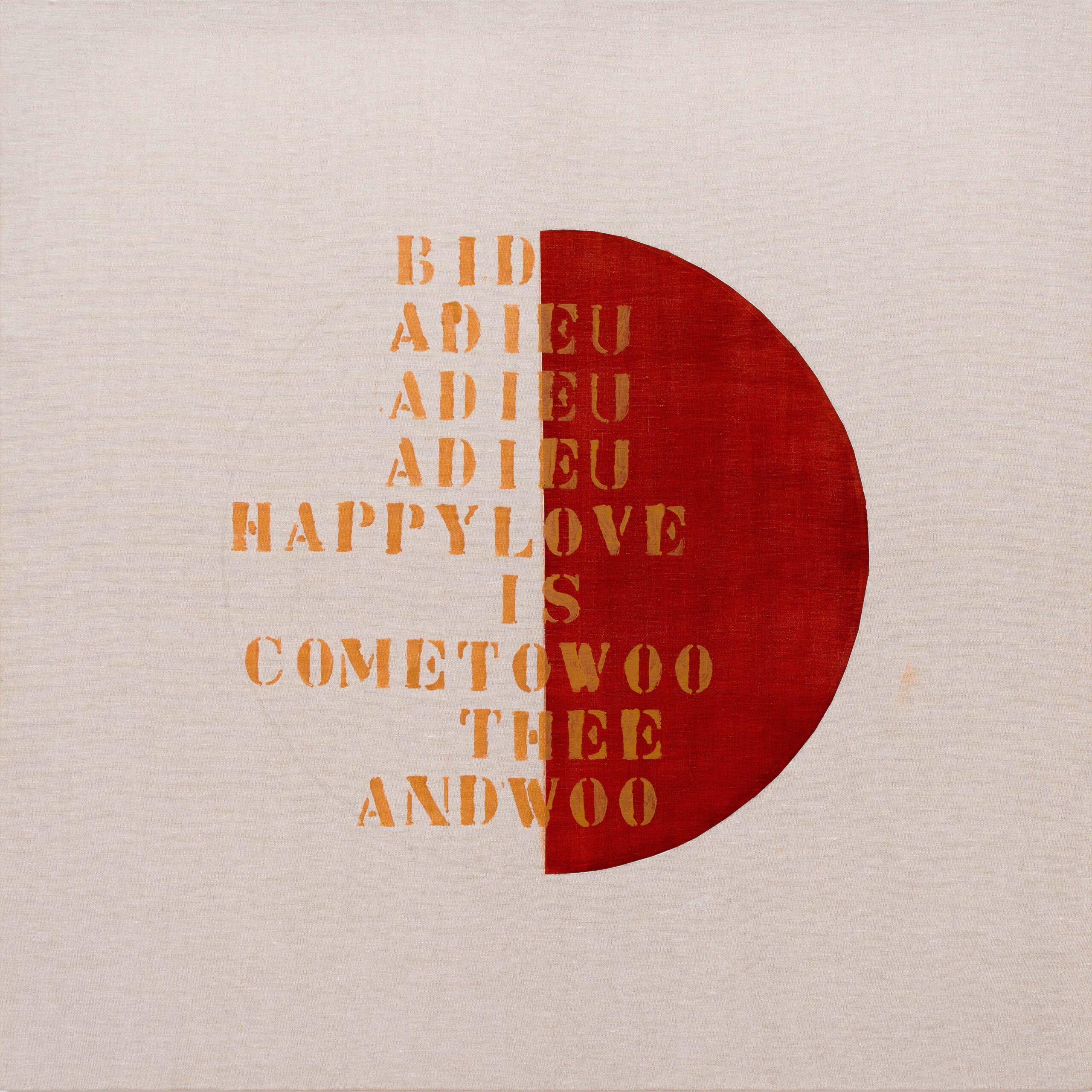 I, 2025 Série James Joyce Music A partir do poema Bid Adieu Acrílica sobre linho 100 x 100 x 5 cm