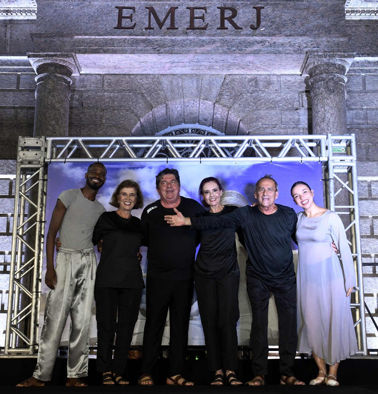 Talison Coelho, Jalusa Barcellos, Stepan Nercessian, Elizabeth Louro, David Pinheiro e Gabriela Aneli