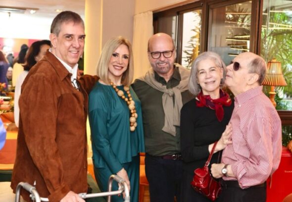 Bernardo Schor, Isabela Francisco, Luiz Felipe Francisco, Marluce Dias e Professor Eurico Carvalho da Cunha