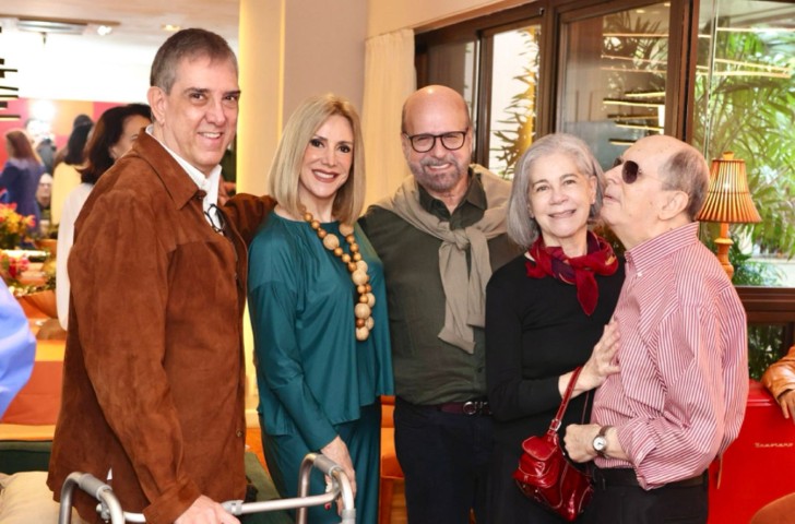 Bernardo Schor, Isabela Francisco, Luiz Felipe Francisco, Marluce Dias e Professor Eurico Carvalho da Cunha