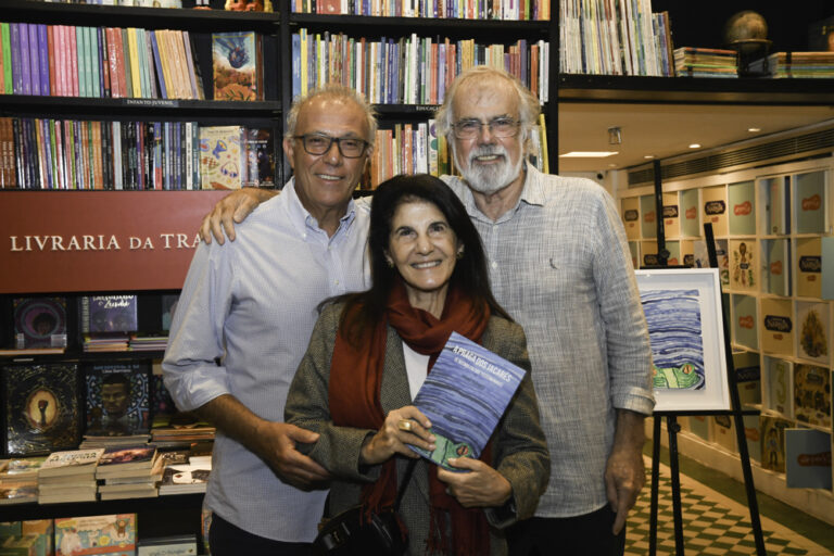O casal Antonio Tadeu e Cristina Saad com Pedro Tybiricá