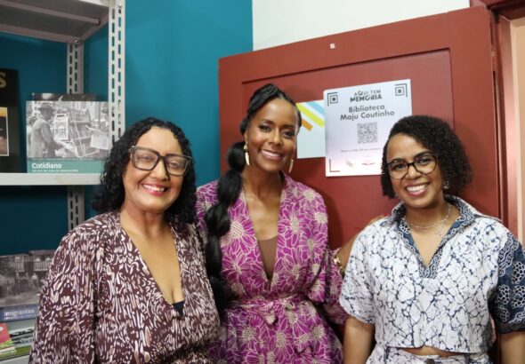 Maju Coutinho com Mariana Gino - CEAP e Verônica Marcílio - Fevelivro
