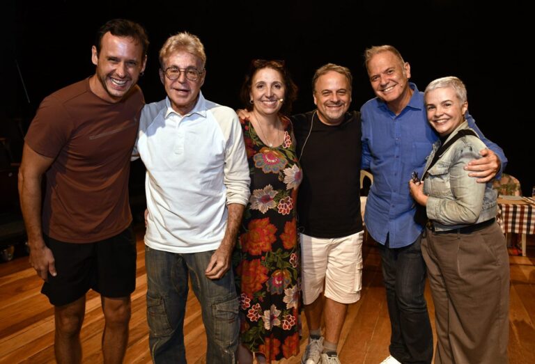 Guilherme Dellorto, Edwin Luisi, Alice Borges, Marcos Breda, Aloisio de Abreu e Luciana Braga